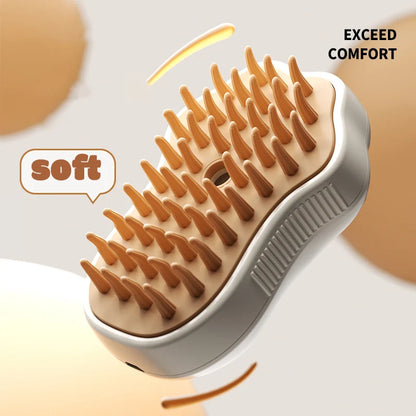 3-In-1 Electric Pet Grooming Brush With Steam Spray