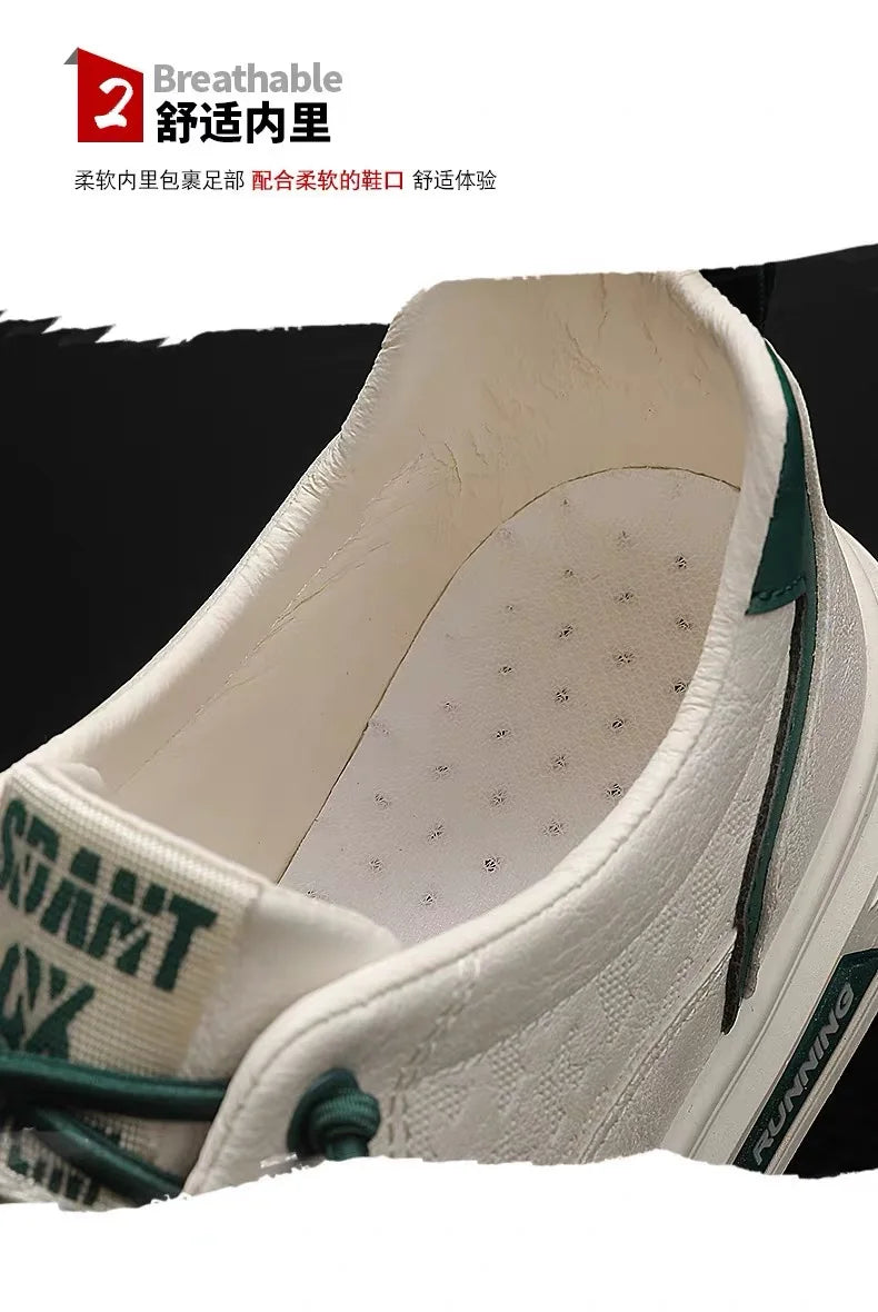 Fashion Men Casual Shoes White Platform Sneakers Outdoor Breathable Sport Shoes Lightweight Running Shoes Mens Tennis Shoes