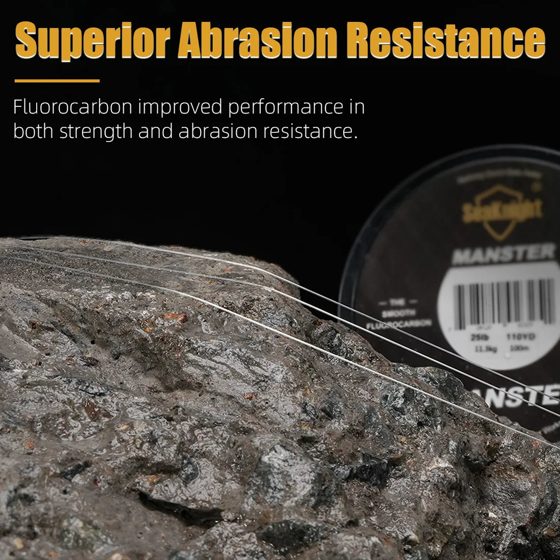 SeaKnight Brand MANSTER T2 Series 100% Fluorocarbon Fishing Line 100M, Carbon Fiber Line 3-35LB Upgrade Sinking Line Sea Fishing