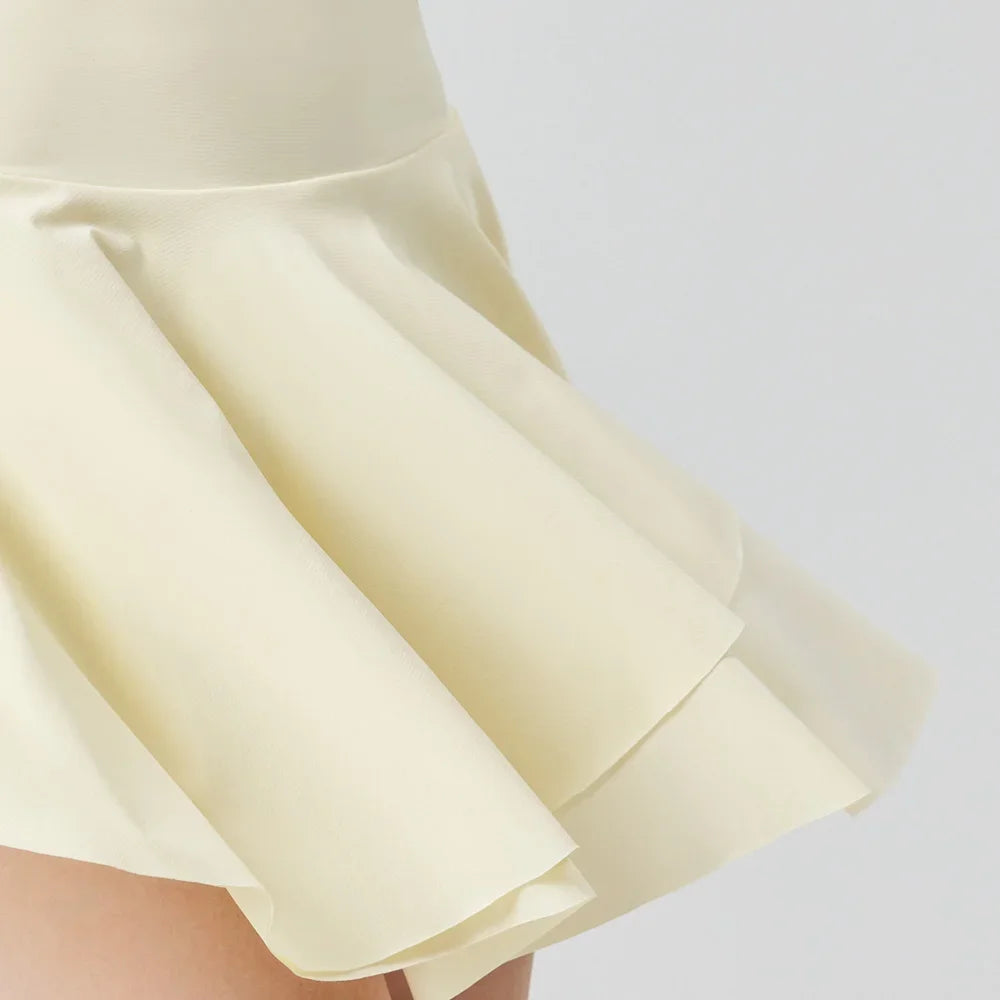 Sun Protection Tennis Skirt with Shorts for Women High-waisted Sun Block and Pleated Skirt Golf Skort Yoga Dresses with Leggings