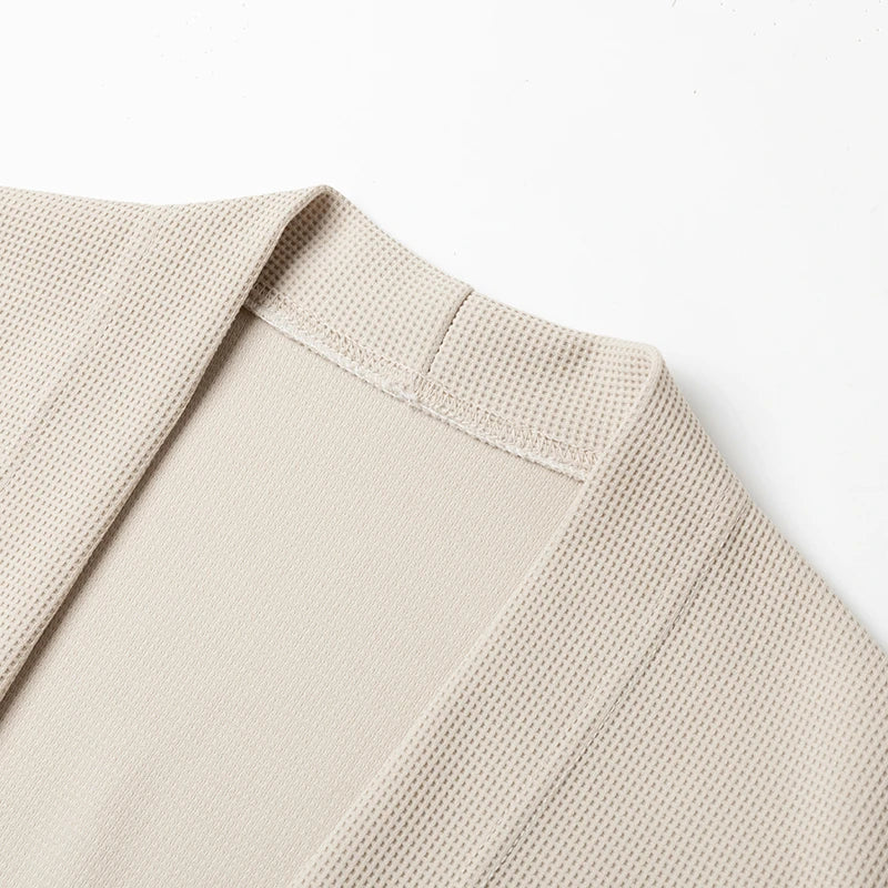 New Men's Business Casual Long Sleeved Solid Color Cloak Jacket Knitted Comfortable and Fashionable All Season Versatile Top