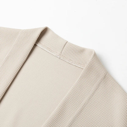 Men's Knit Long-Sleeved Open-Front Solid-Color Cloak Jacket All-Season Polyester