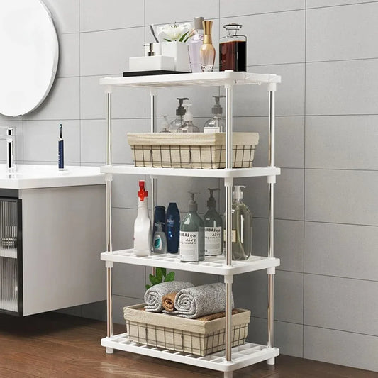 1PC Multi-Level Storage Rack For Kitchen And Bathroom, Snack Storage Rack For Floor In The Living Area