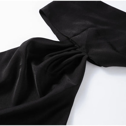 Party Dress Polyester Ankle Length Backless Halter Off Shoulder Sleeveless