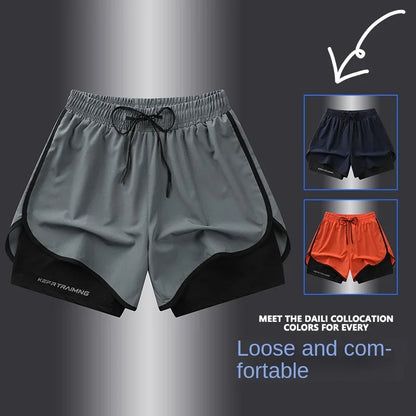 Unisex Polyester Sports Shorts S-5XL Double Layered