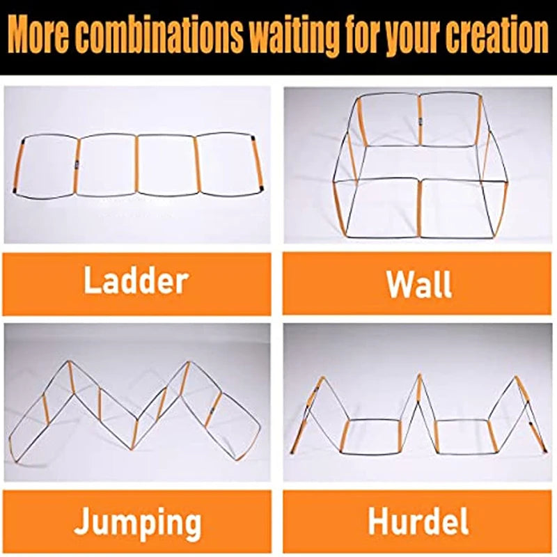 Dual-Purpose Soccer Training Jump Ladder Multifunctional Agility Ladder Speed Training Coordination Footwork Football Equipment