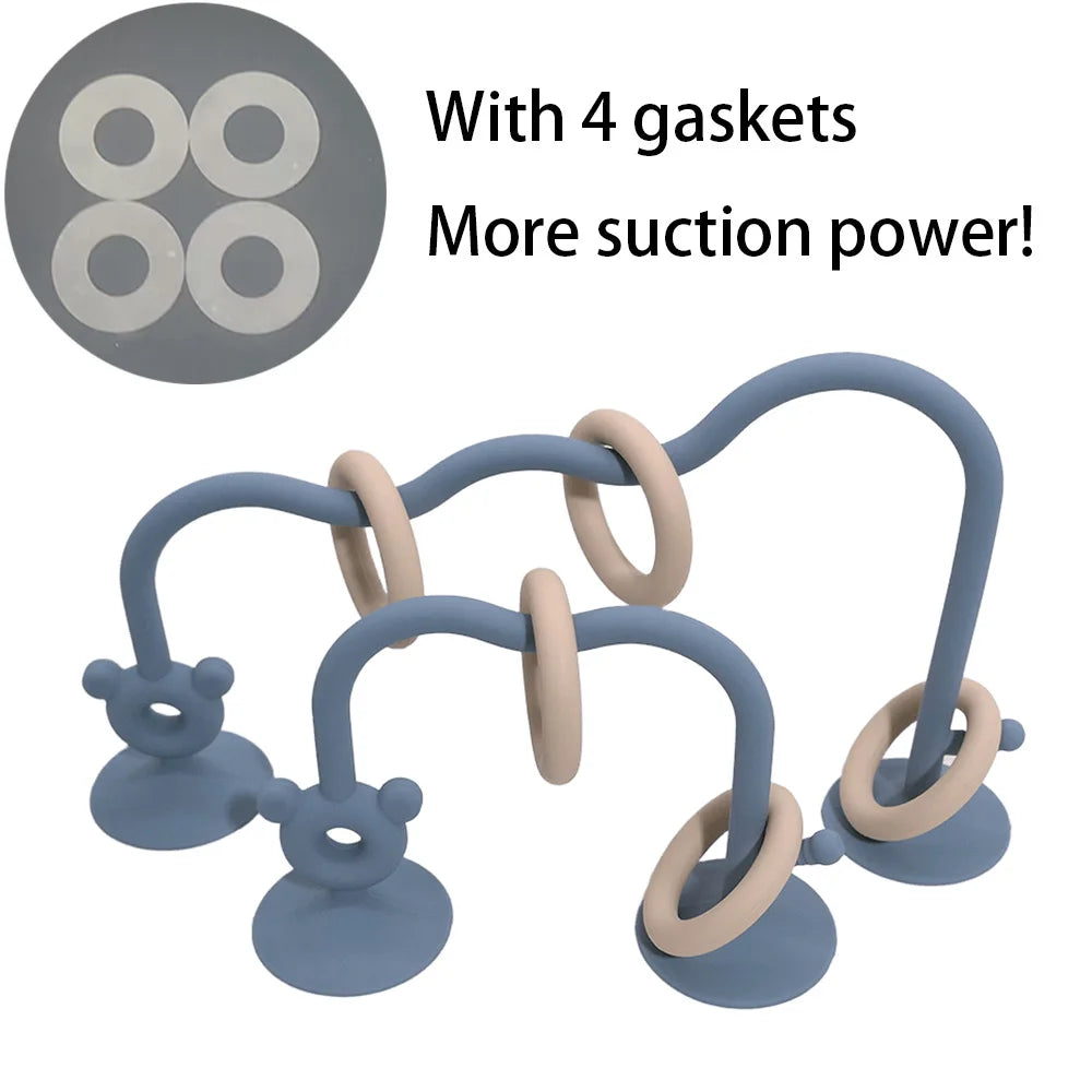 1pcs Silicone children's silicone tabletop toys, bead wrapped baby early education puzzle game toys