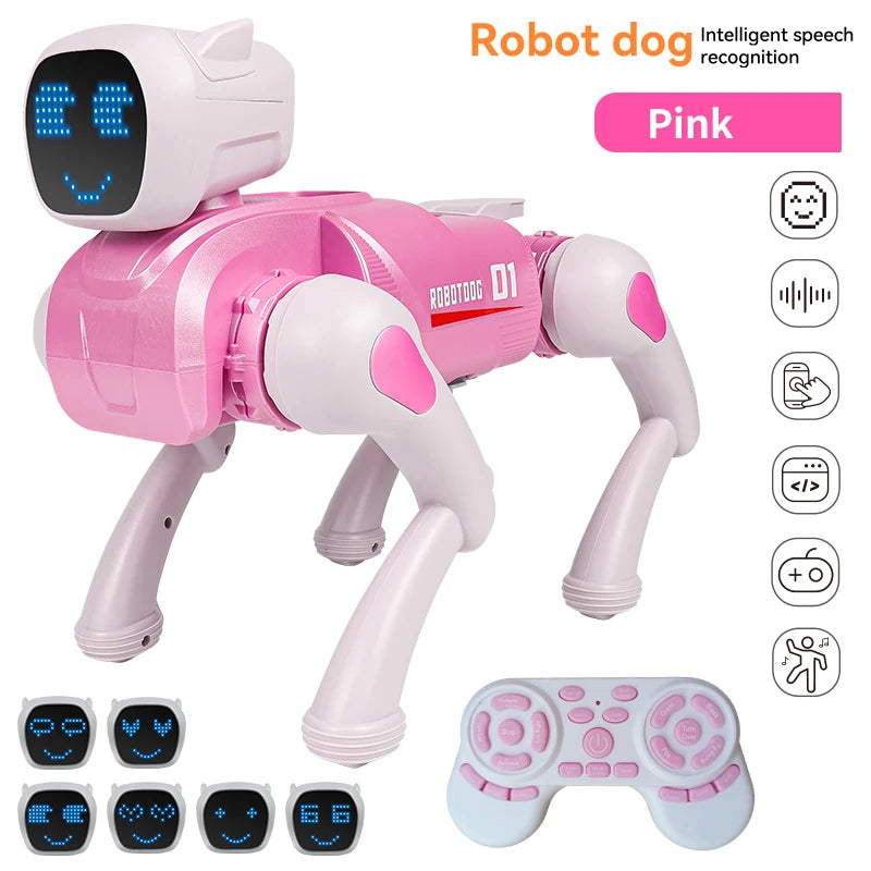New model robot dog, intelligent remote control, children's remote control toy, stunt mechanical pet dog, children's gift