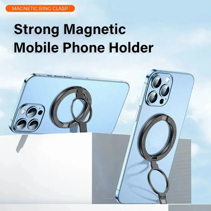 Magnetic Ring Phone Stand series Alloy Desk Buckle Holder Magsafe Foldable Removable Mobile Phone Bracket for iphone 15 14 13 12