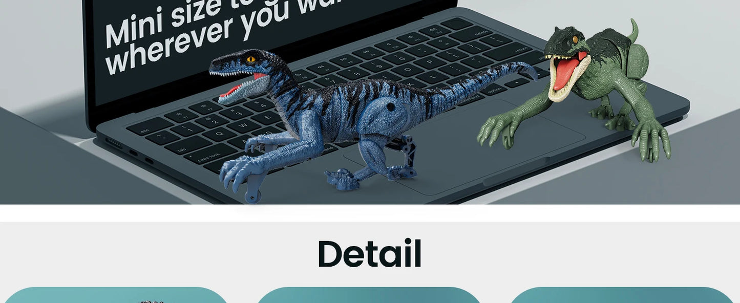 Sinovan Remote Control Dinosaur Toys for Kids, 2.4GHz Robot Walking Dinosaur Toys, Simulation Velociraptor, Gifts for Boys 3-5