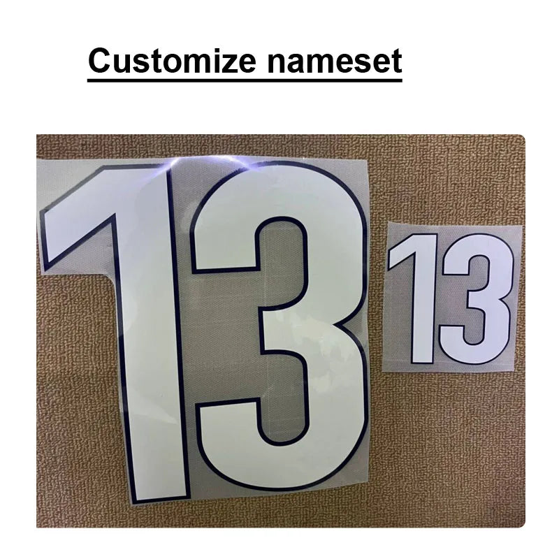 Retro Soccer Nameset #10 SUPER STAR Printing CUSTOMIZE NAME NUMBER Heat Transfer Soccer Patch Badge