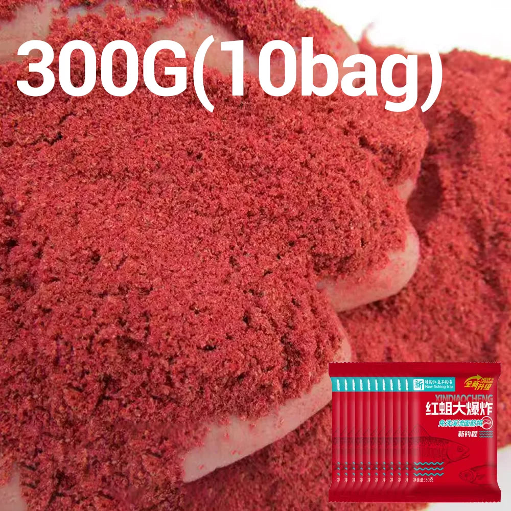 Sea Fishing Feed Attractant Bait 450g red worm explosive Fishy Flavor Homing Sticky Hook Bite Food Additive Pesca Soft Lure