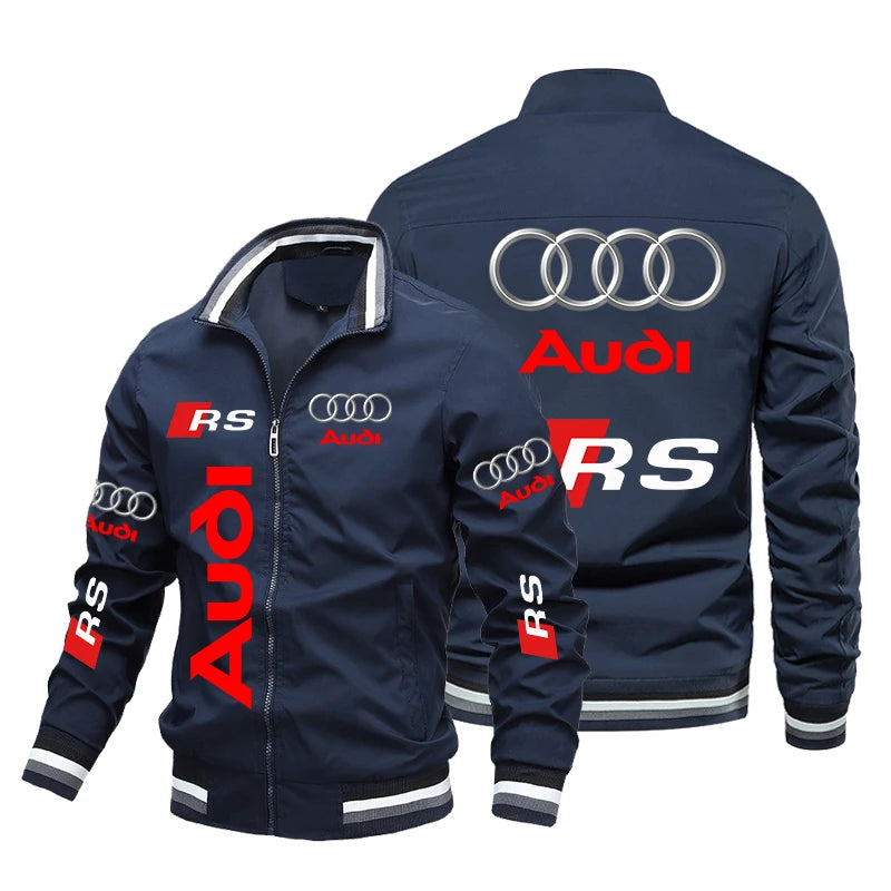 Motorcycle Jacket Audi RS Men's Jacket 2025 New Fashion Casual Slim Motocross Men's Motorcycle Racing Jacket Audi Men Clothing