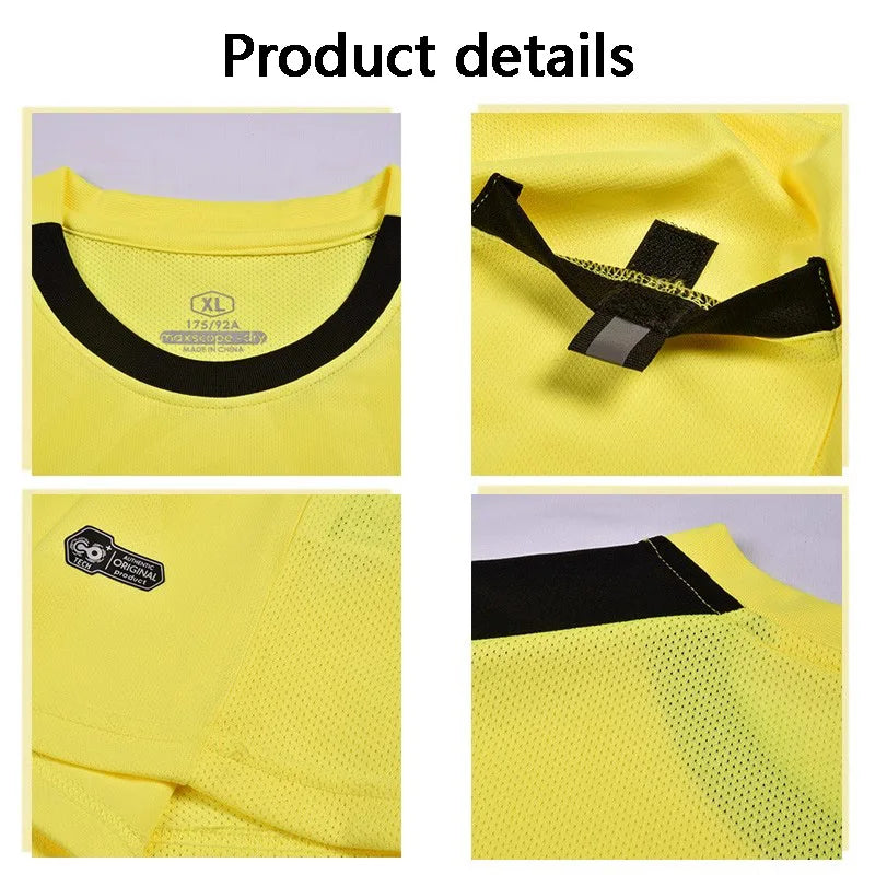 Football Kits 2025 Men Referee Uniforms Soccer Football Jerseys Shirts Pockets Judge Short Sleeve Team Shirt Sportswear Clothes