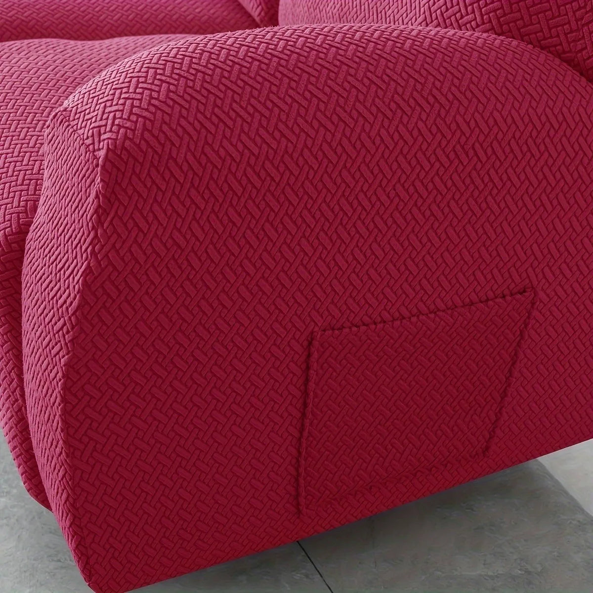 Recliner Sofa Cover Lazy Chair Solid Color Cushion Cover Sofa Cover 1/2/3/4 Seat Texture Stretch Sofa