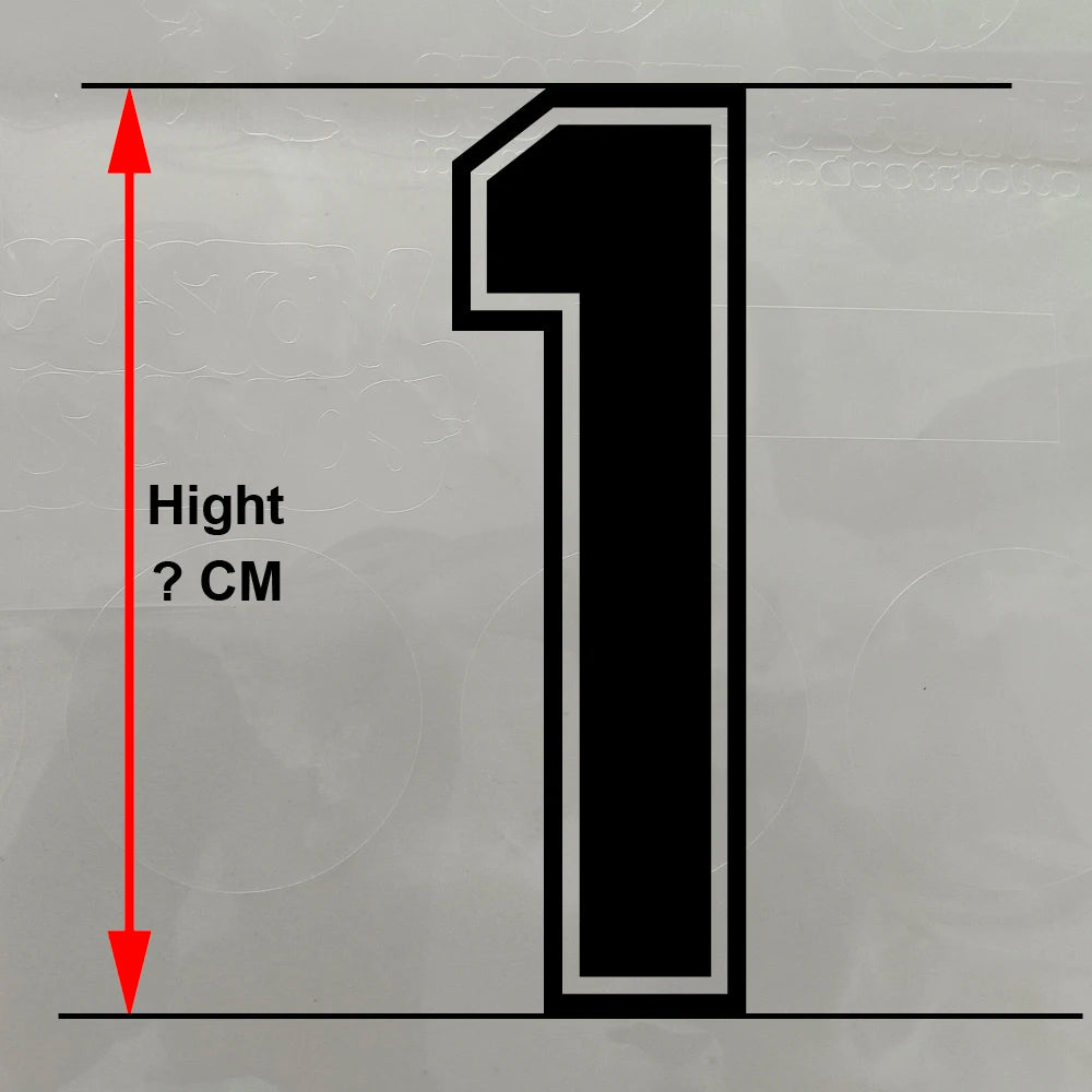 White Black Men Kids Number Iron on Patches Letter DIY Basketball Football Jersey Number Boys Gilrs Clothes Hot Transfer Sticker