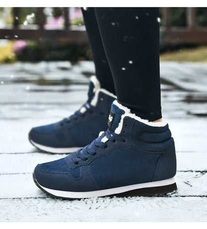 Men Winter Snow Boots Plush Lining Size 48 Waterproof Suede Leather