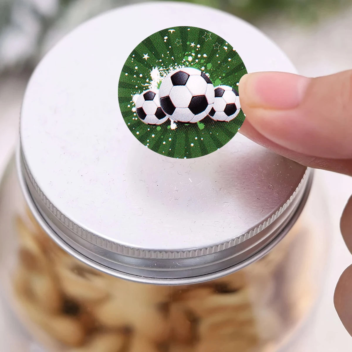 500pcs Soccer Stickers Football Theme Label Sealing Sticker for Boys Birthday Baby Shower Party Supplies Sports Theme Decor