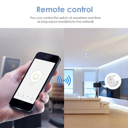 Smart WiFi Plug US Standard 10A Remote Control Works With Alexa And Google Home