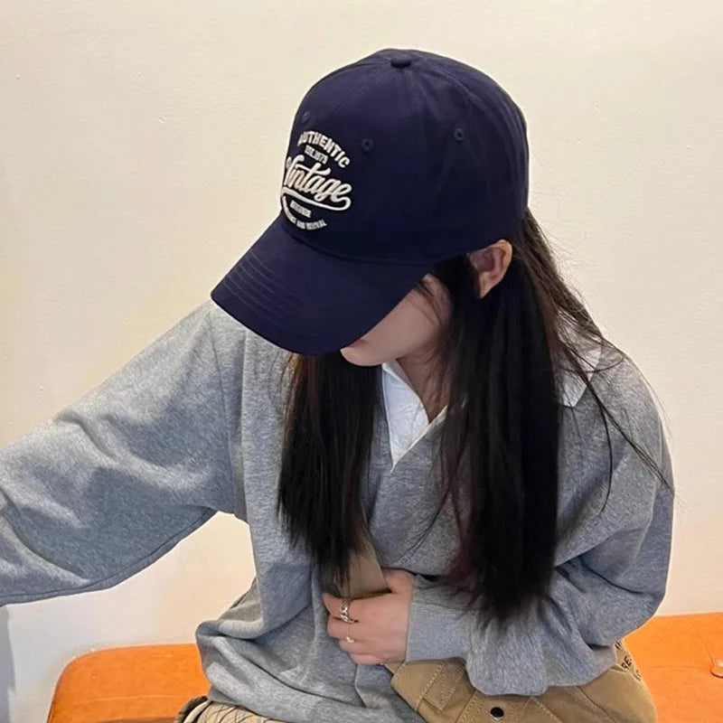 Embroidery Letters Baseball Hat Women Men Summer Outdoor Golf Sports Sun Protection Hat Snapback Hip Hop Trucker Peaked Caps