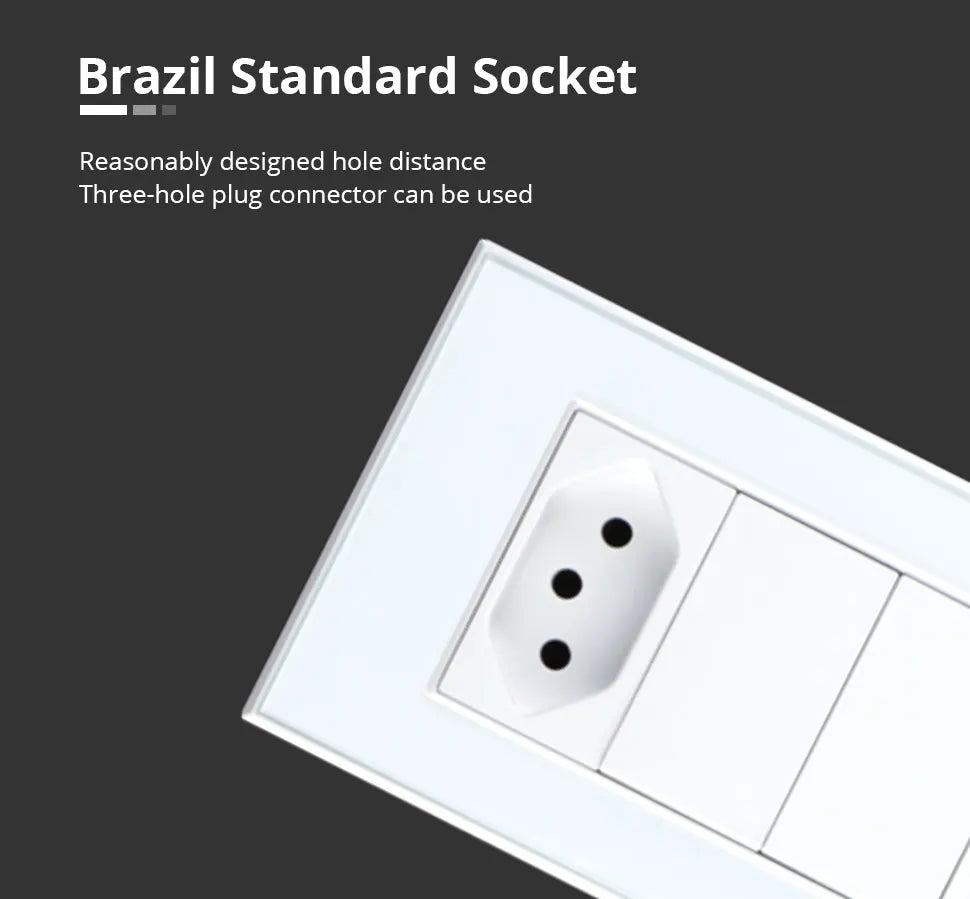Zemismart Zigbee Smart Brazil Socket 10A 20A Outlets Work with Tuya Smart Life App Alexa Google Home Control