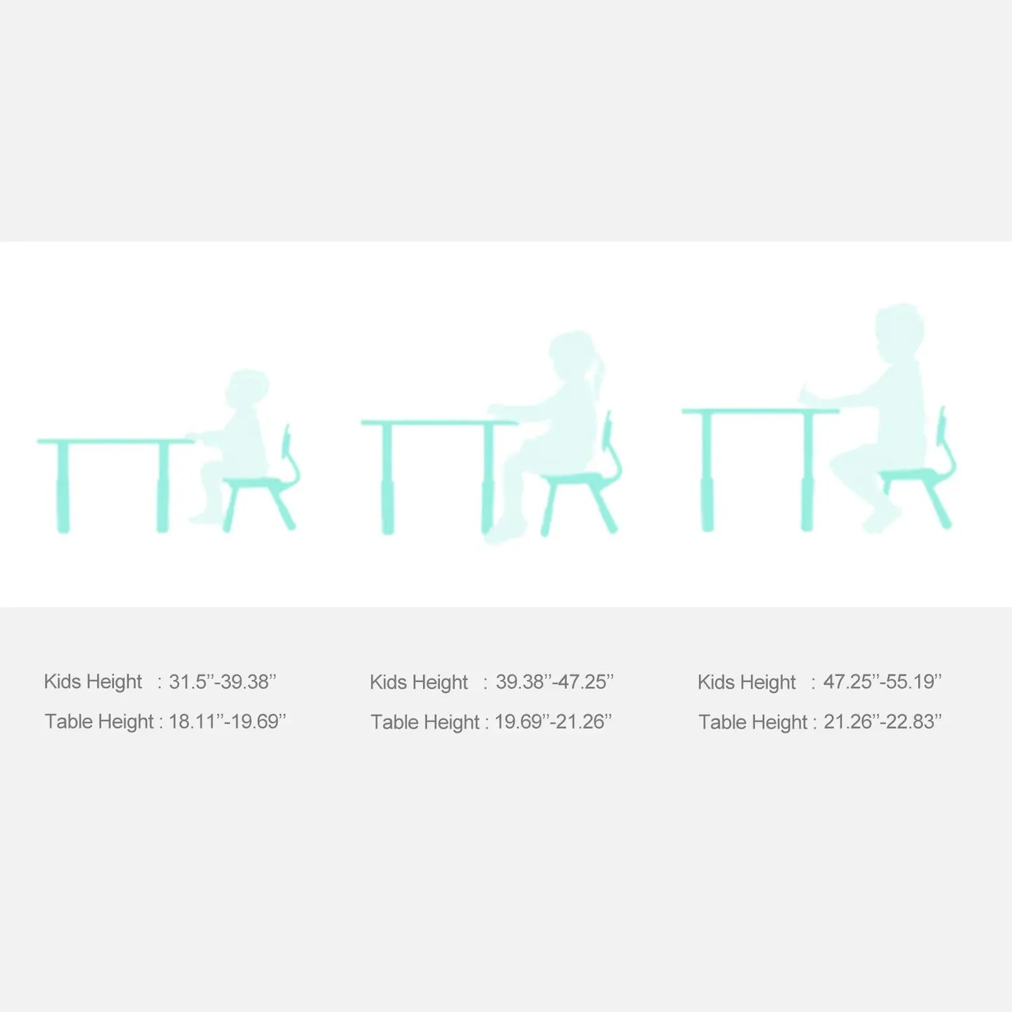 Kids Table and 4 Chairs Set, Height Adjustable Toddler Table and Chair Set, Graffiti Desktop, Non-Slip Legs, Children Multi-Acti