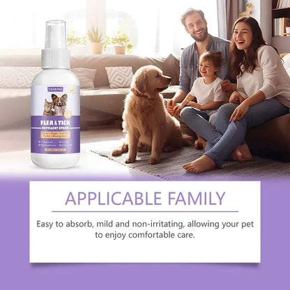Flea Tick Mites Repellent Spray For Dogs And Cats, 50 Ml, Natural Ingredients
