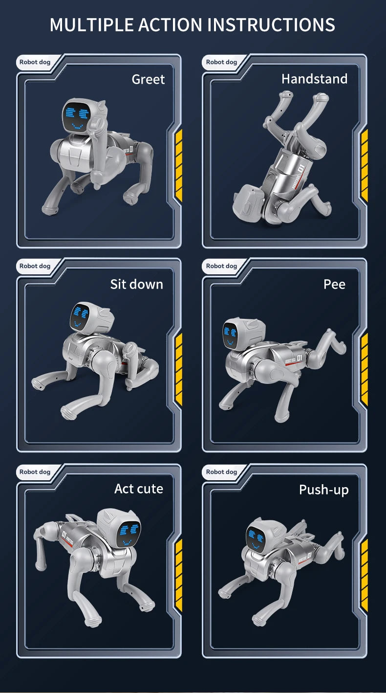 New model robot dog, intelligent remote control, children's remote control toy, stunt mechanical pet dog, children's gift