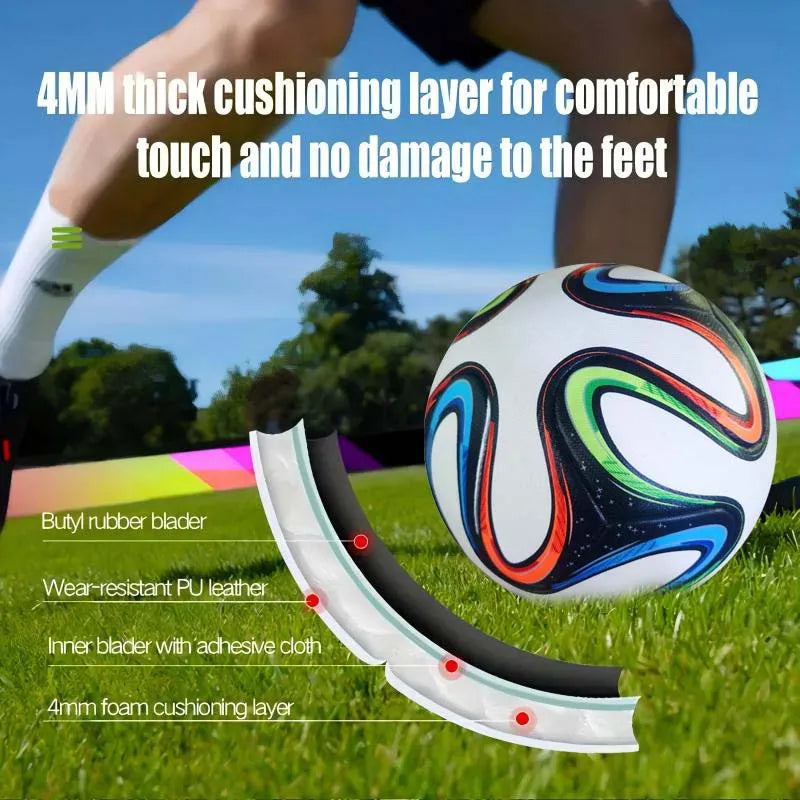 Football Men and Women 2014 Competition Size 5 Pu Adult Futebol Outdoor Sports Training Ball Professional Thickened Team Football