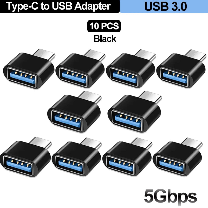 For Mobile Phone USB Female to Type C Male Adapter OTG 15.5CM Long Cable For Xiaomi Samsung S20 Huawei OTG Data Cable Converter