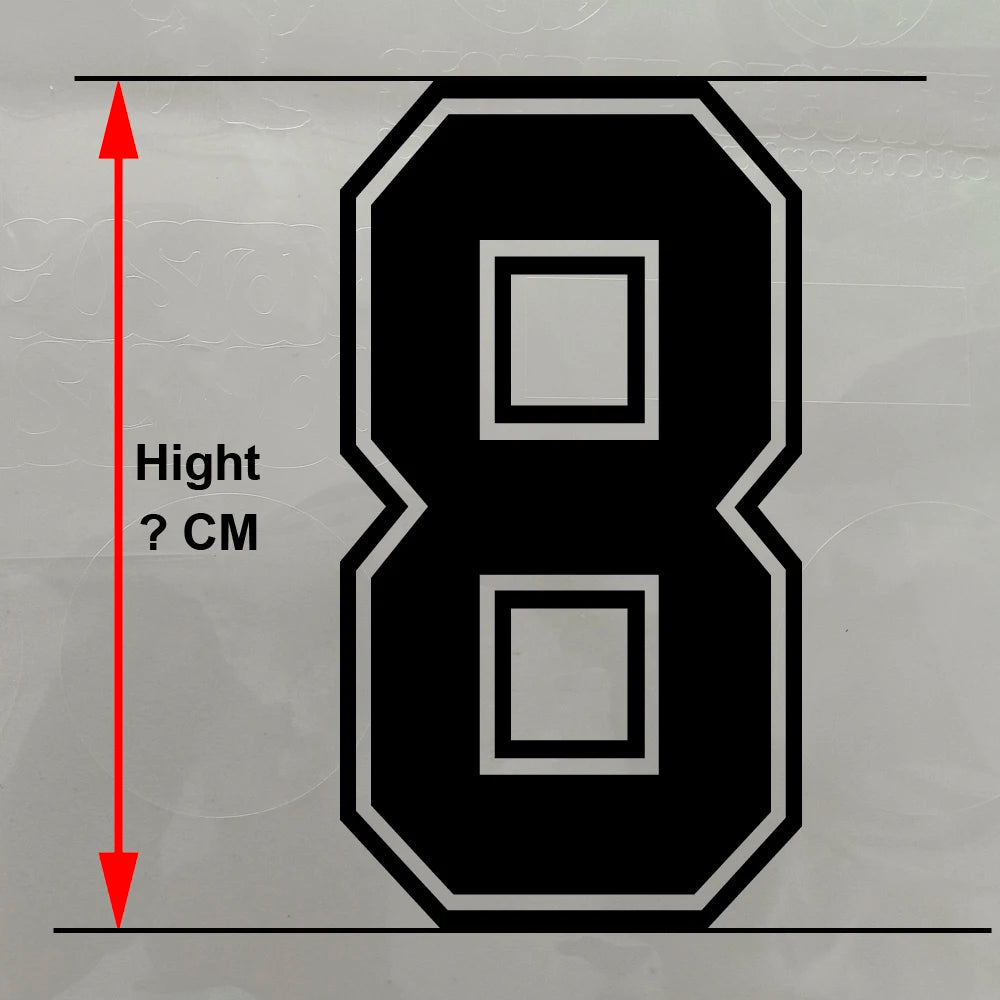 White Black Men Kids Number Iron on Patches Letter DIY Basketball Football Jersey Number Boys Gilrs Clothes Hot Transfer Sticker