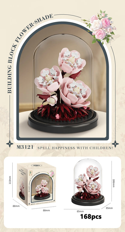 Micro Building Block Plastic Plant Bonsai Kit Flower Bouquet Puzzle Toy