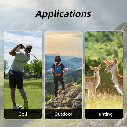 Golf Laser Rangefinder with Slope Compensation and Flag Lock, 6x, 5-1090 Yards