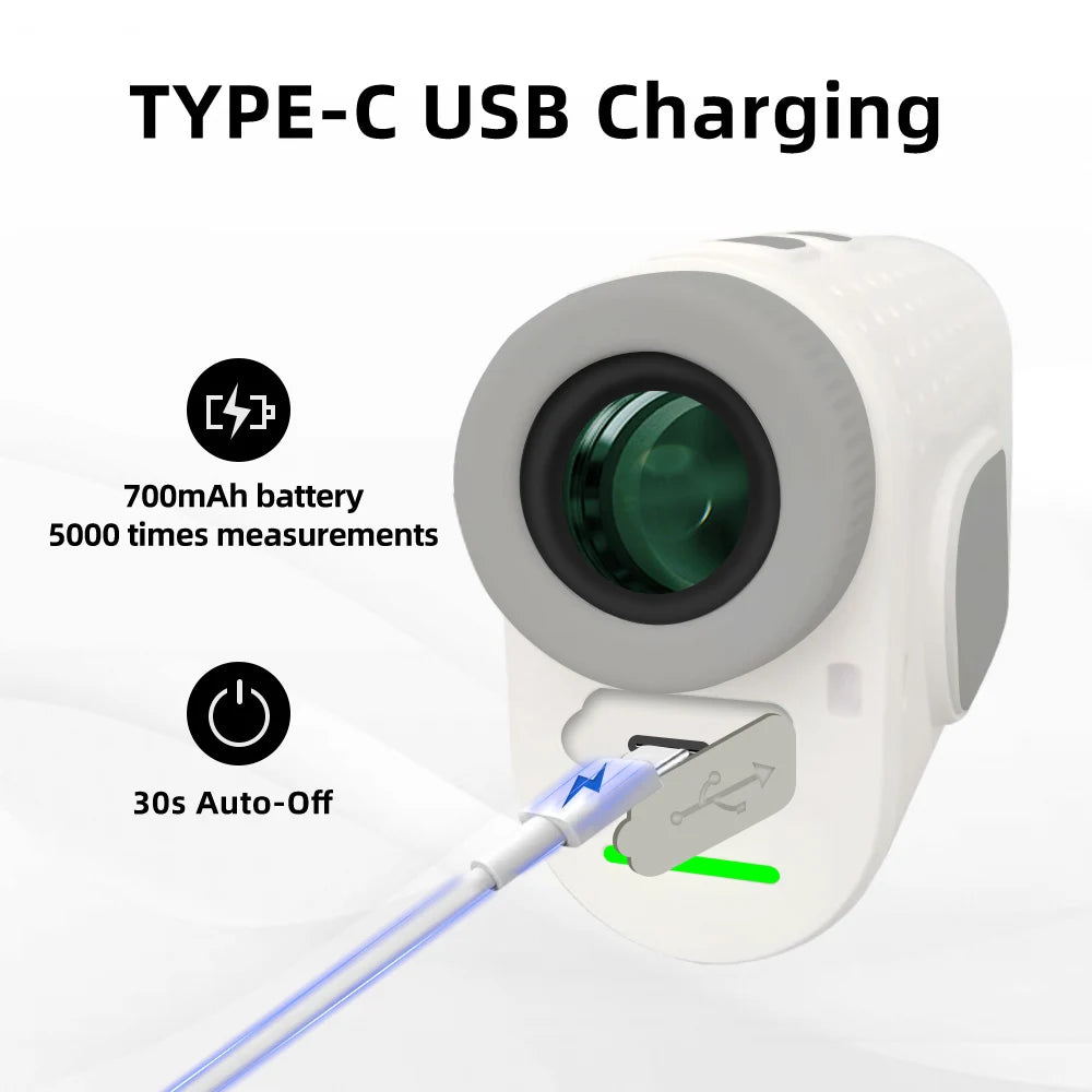 Nohawk Golf Rangefinder with Slope Switch 600/1000Yds Range Finder with Flag Pole Locking Vibration Magnetic Strip for Golfing