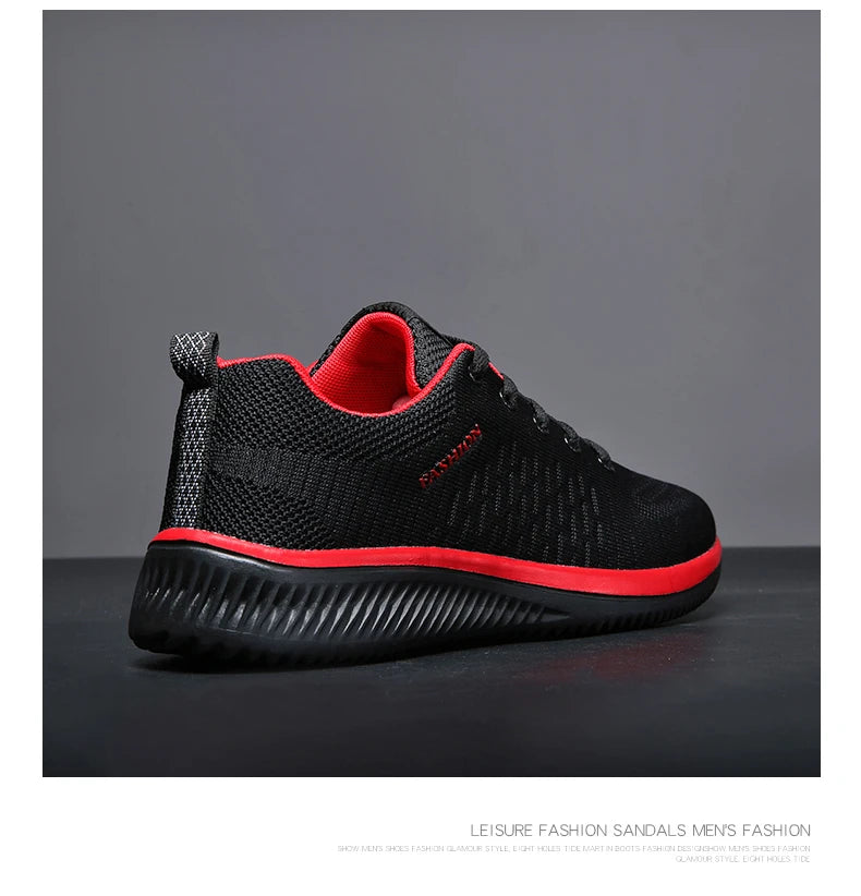 Men's Running Shoes Lightweight Breathable Lace Up Air Mesh Upper EVA