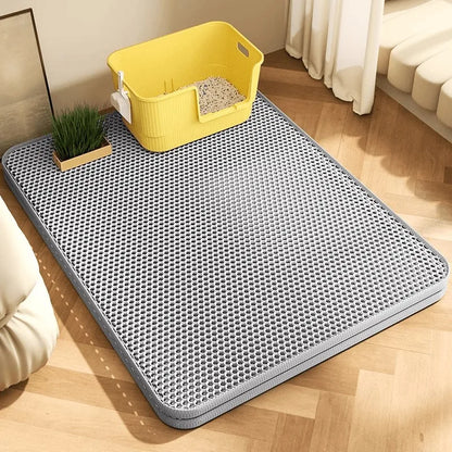 Extra Large Waterproof Cat Litter Mat Non-Slip Washable