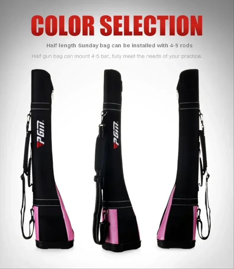 PGM  Waterproof Nylon Golf Gun Bag Protable Sunday Bag for 4~5pcs Golf Clubs Lightweight Golf Caddie Aviation Bag QIAB010