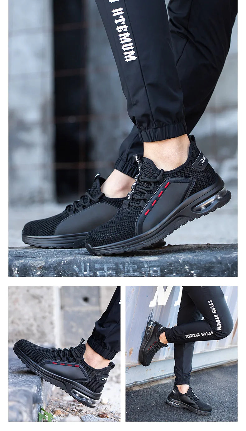 Safety Shoes Work Sneakers Steel Toe Men Women Anti Smash Puncture Proof Work Boots Indestructible Safety Shoes Light Breathable