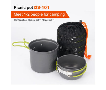 Ultralight Camping Pot Set 0.8L Aluminium Alloy 1-2 People