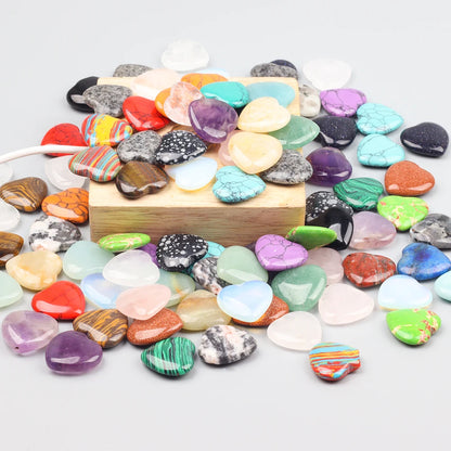 Heart Shape Amethyst Stone Crystals, 20mm, 10 20 30 Pcs Garden Decor