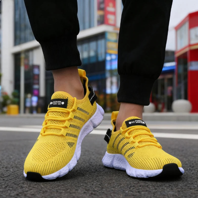 Running Shoes for Men Lightweight Soft Soled Mesh Breathable Lace Up Casual Shoes Outdoor Exercise Tenis Masculino Sneakers Men
