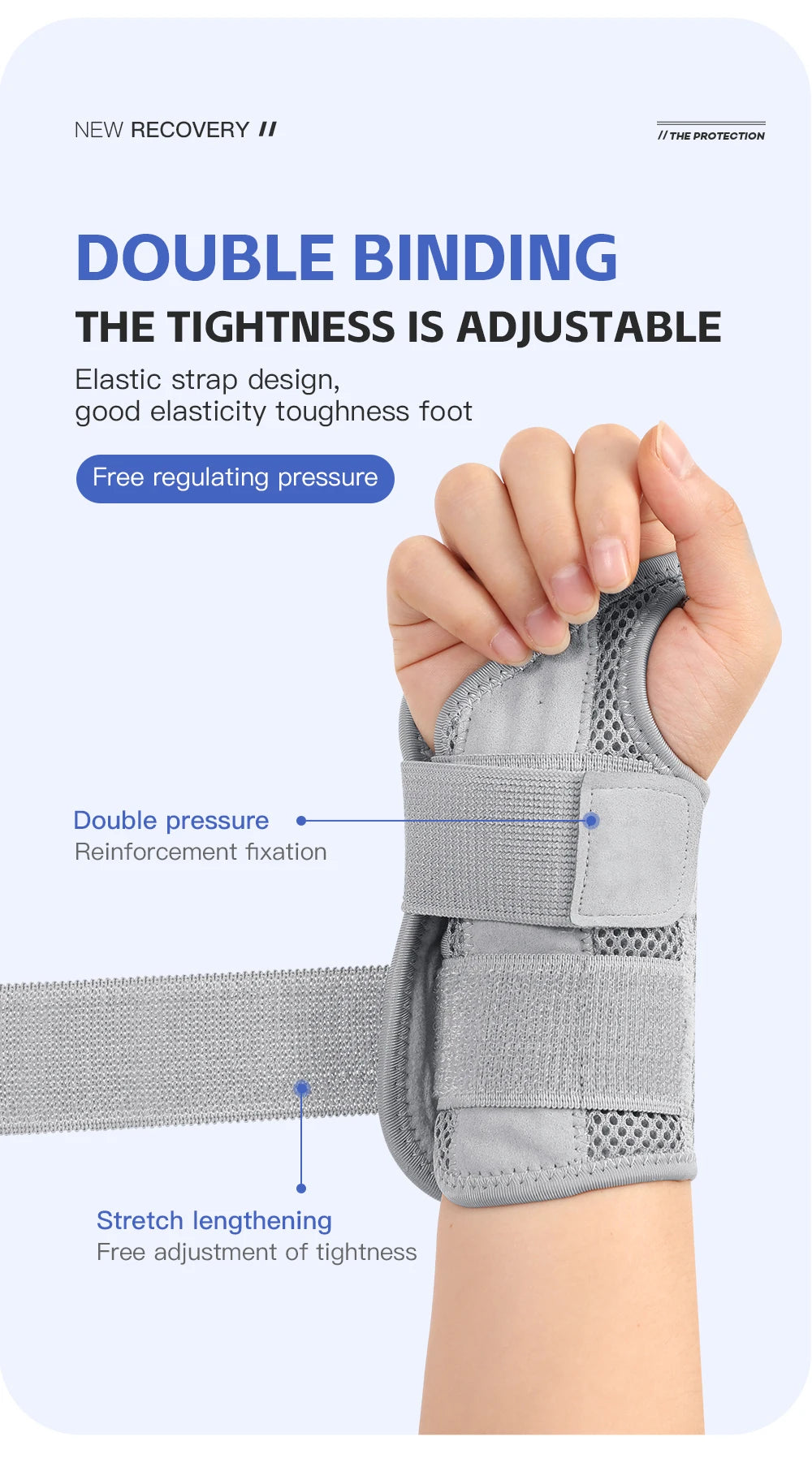Finger Joint Pain Tendon Sheath Adjustable Dual Strap Wrist Guard with Thin Design Thumb Strain Protection Strap Wrist Guard
