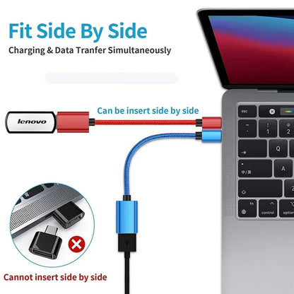 USB A Female to USB-C Male OTG Cable Length 15.5 Cm
