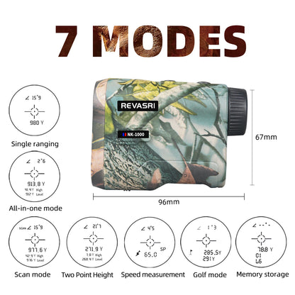Hunting Laser Rangefinder 1000 Yards With Rechargeable Battery