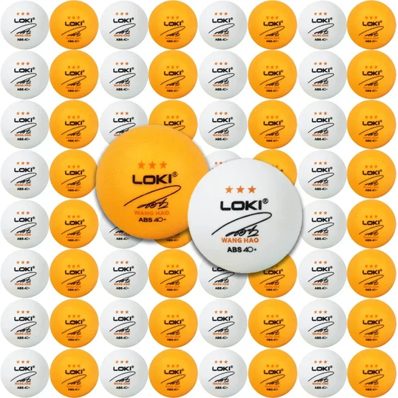 50/100PCS LOKI Table Tennis Balls 3 Star 40+ New ABS Plastic Material Ping Pong Balls with Seam Club Training Ping Pong Balls
