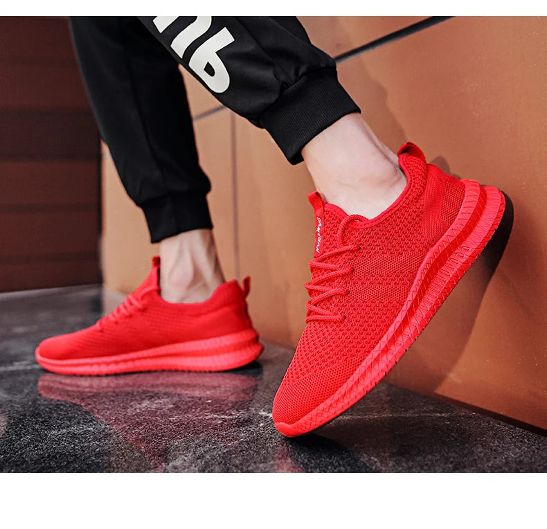 Unisex Breathable Running Shoes Lace Up Lightweight Casual Gym