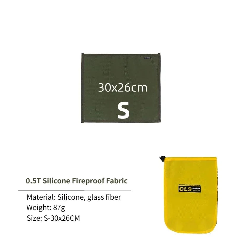 New Outdoor Camping Fireproof Cloth Picnic Barbecue Insulation Mat Flame Retardant High Temperature Fire Blanket Fiberglass Mat