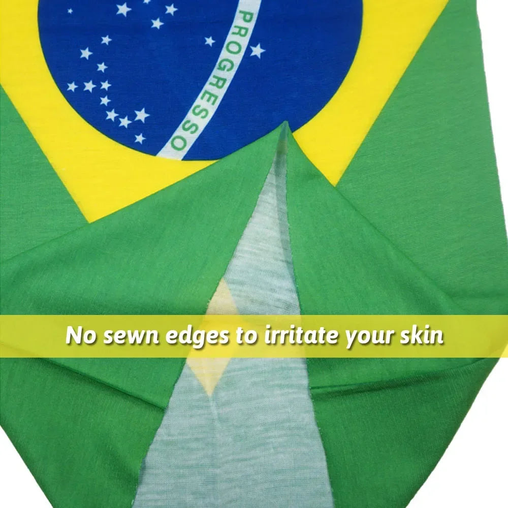 World Football Fans National Flag Face Bandanas Spain France Korea Mexico Germany Seamless Neck Gaiter Men Women Headwear Scarf