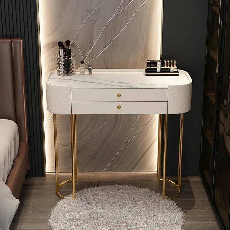 Makeup Luxury Dressing Table Mirror Led Light Salon White Dressing Table Storage Bedroom Comoda Pra Quarto Home Furniture