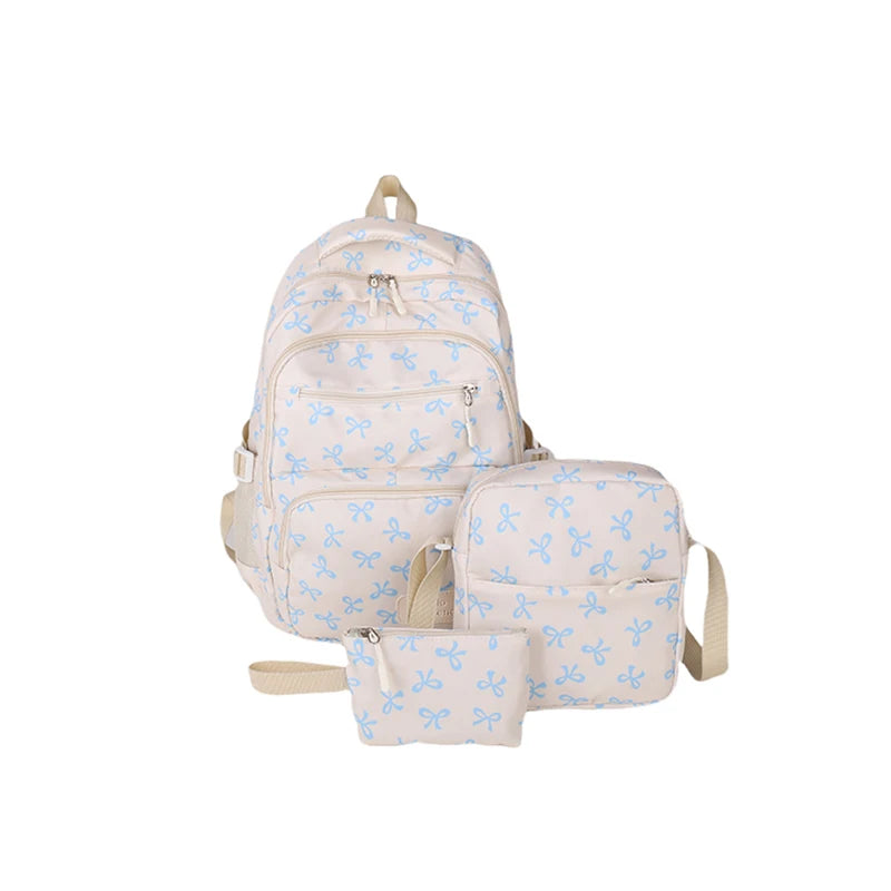 Bow Print School Bag Set – Backpack & Accessories